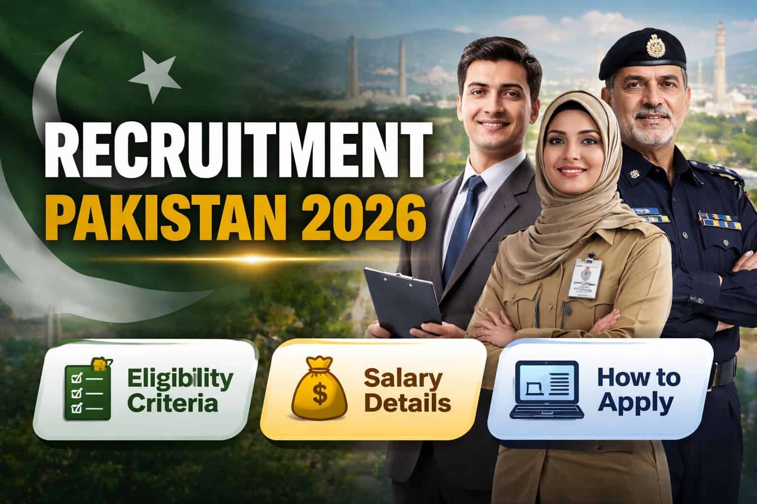 Recruitment Pakistan 2026 government jobs hiring guide showing eligibility salary and how to apply for public sector jobs in Pakistan
