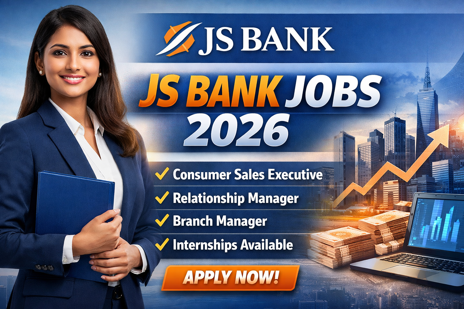 JS Bank Jobs 2026 advertisement thumbnail showing banking career opportunities in Pakistan