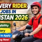 Confident delivery rider on motorcycle ready for action, representing Delivery Rider Jobs in Pakistan 2026 with salary, eligibility, and application details.