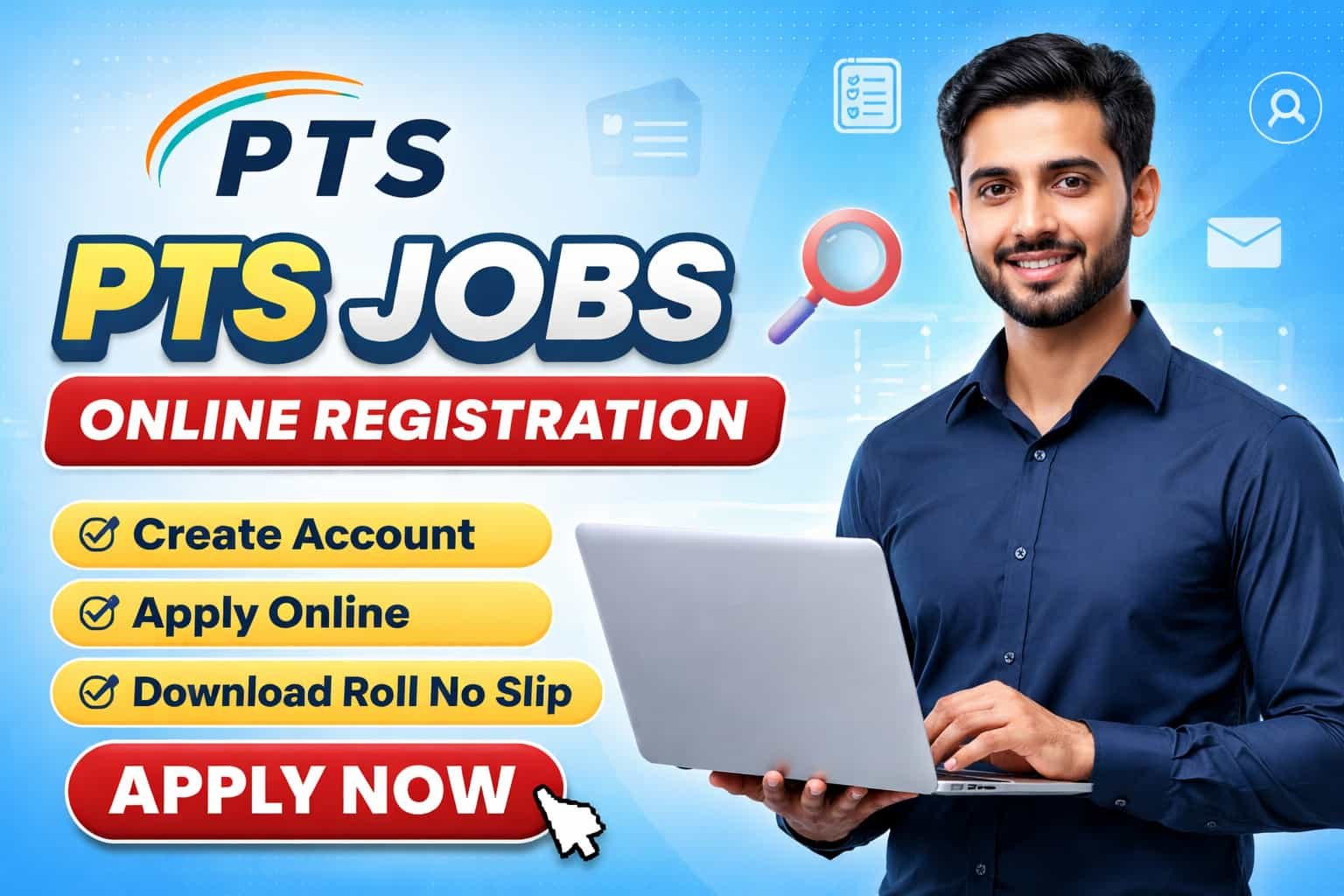 PTS jobs online registration 2026 official apply guide thumbnail with government recruitment concept and application portal design