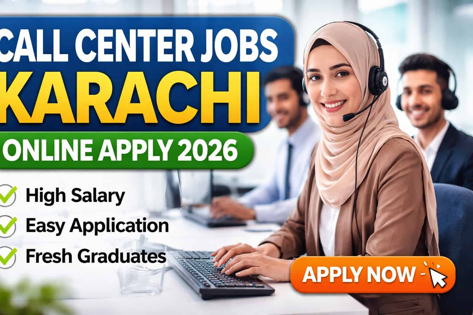 Call center jobs Karachi online apply 2026 customer support agents working in Karachi call centre office