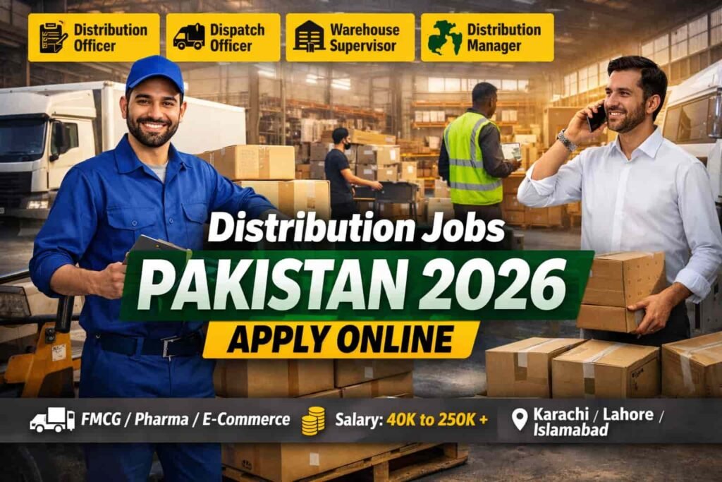 Distribution jobs Pakistan 2026 logistics workers managing warehouse supply chain and product delivery operations