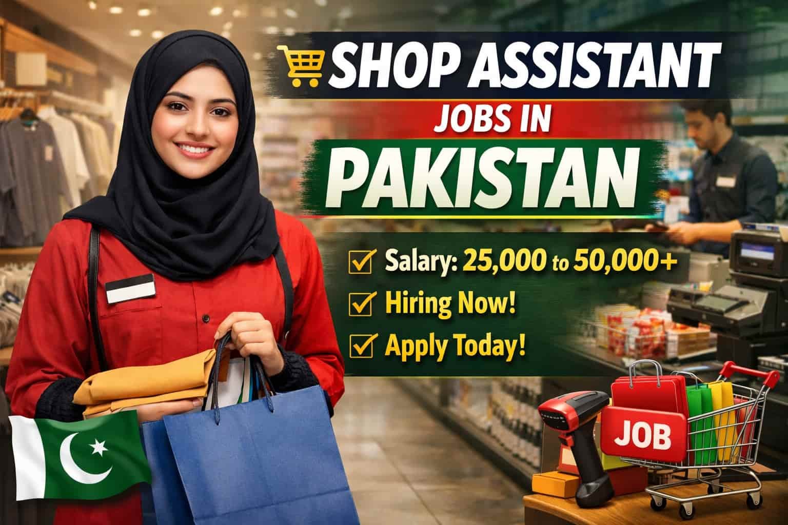 Shop assistant jobs Pakistan 2026 retail store hiring staff helping customers