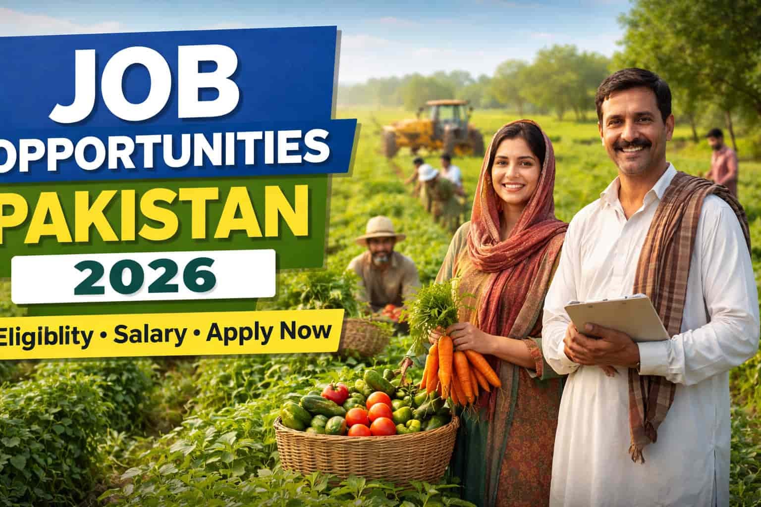 job opportunities Pakistan 2026 agriculture workers harvesting vegetables and farm employment careers