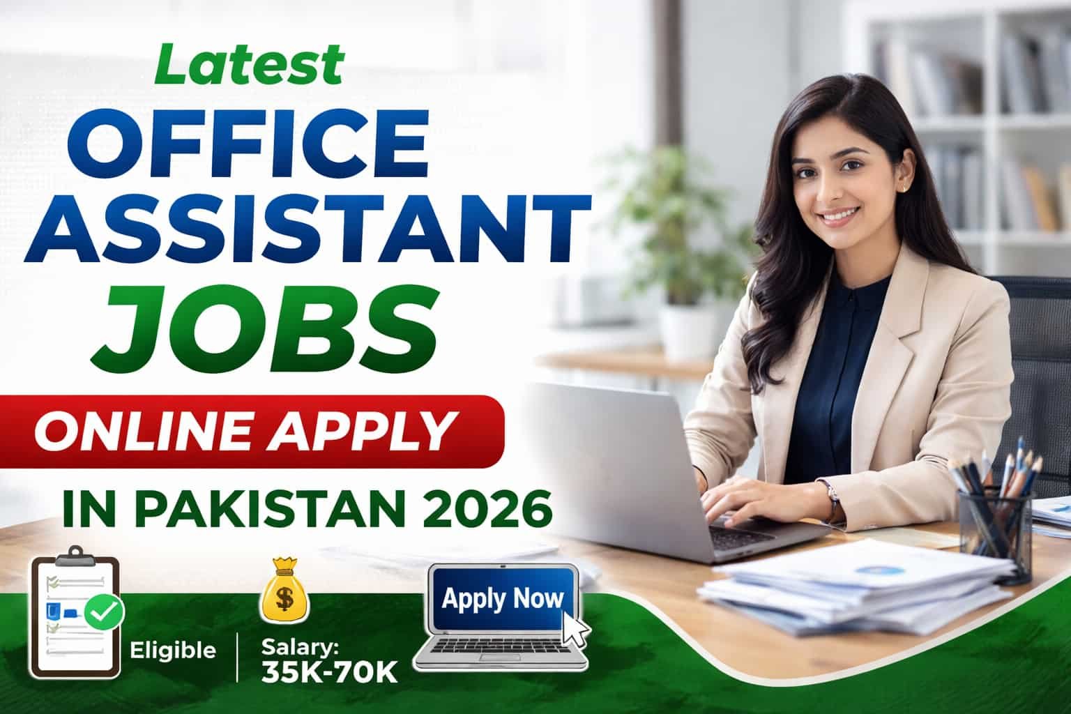 Office assistant jobs online apply in Pakistan 2026 recruitment advertisement